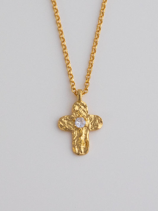 VM Cross Necklace