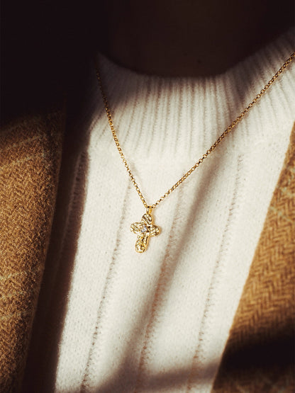 VM Cross Necklace